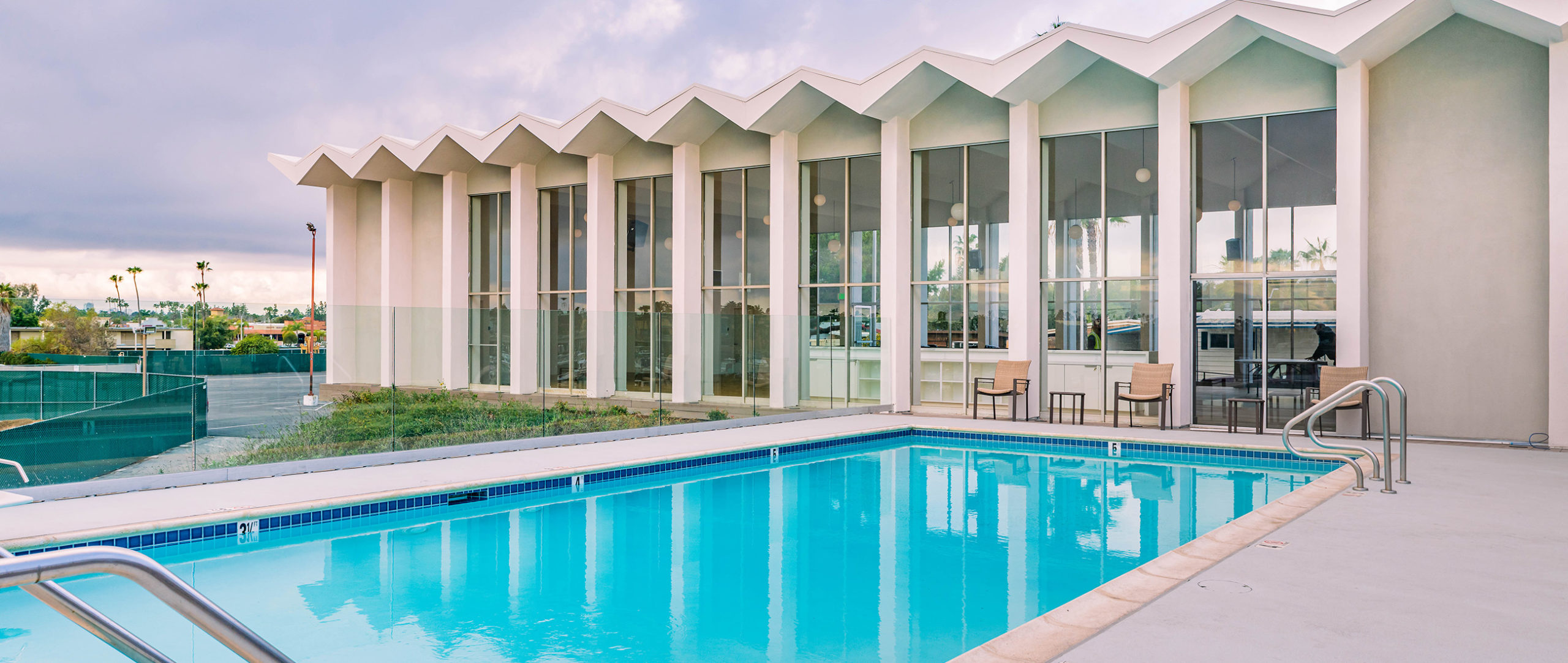 Clubhouse ballroom and pool